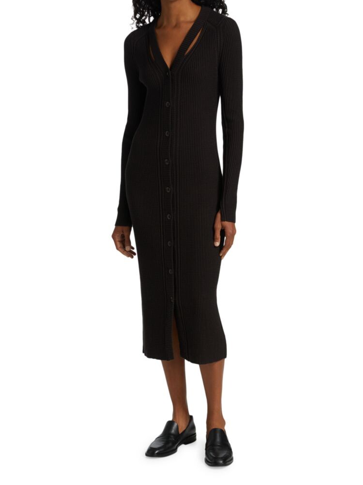 

Платье макси рельефной вязки Proenza Schouler, цвет Black Dark Brown