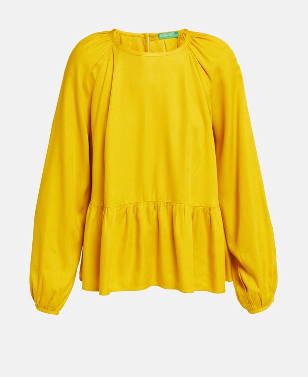 

Рубашка блузка United Colors of Benetton, желтый