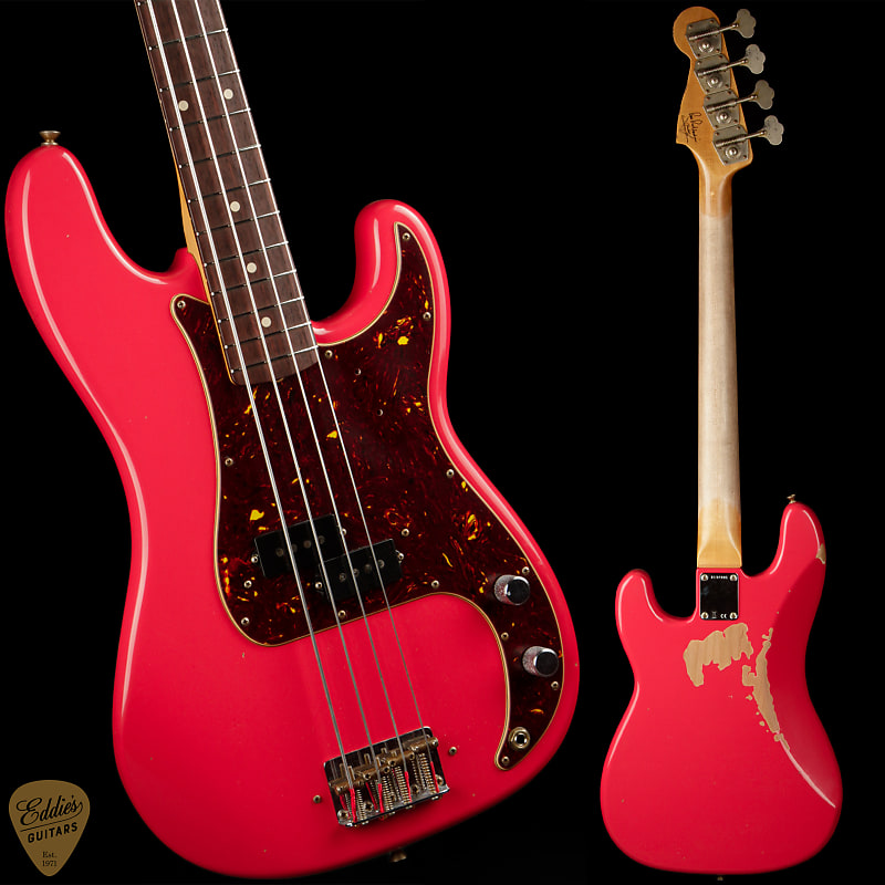 Басс гитара Fender Custom Shop Pino Palladino Signature P-Bass - Fiesta Red