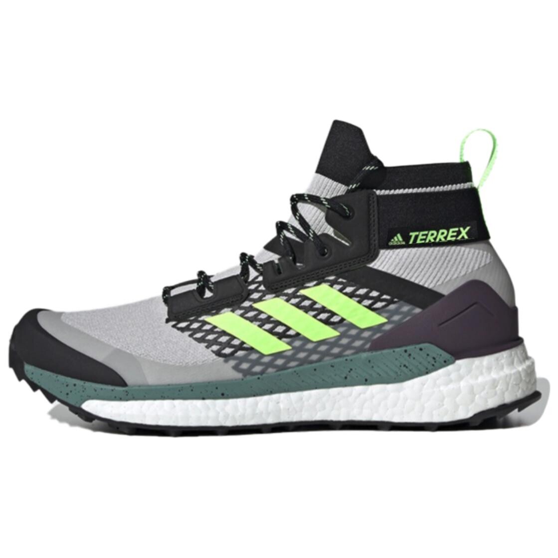 

Terrex Free Hiker Кроссовки мужские высокие серые/зеленые Adidas