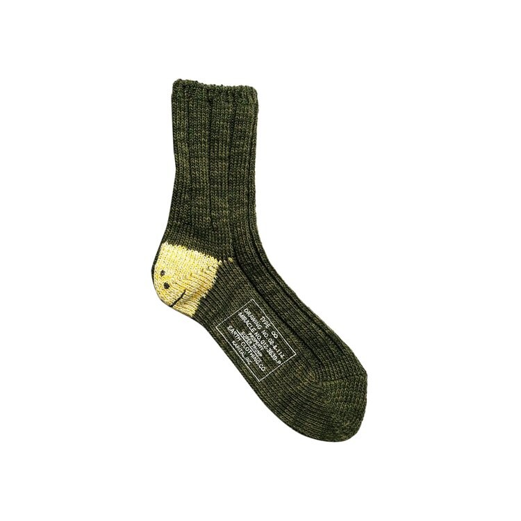 

Носки Kapital MA-1 Rainbowy Happy Heel Socks, хаки