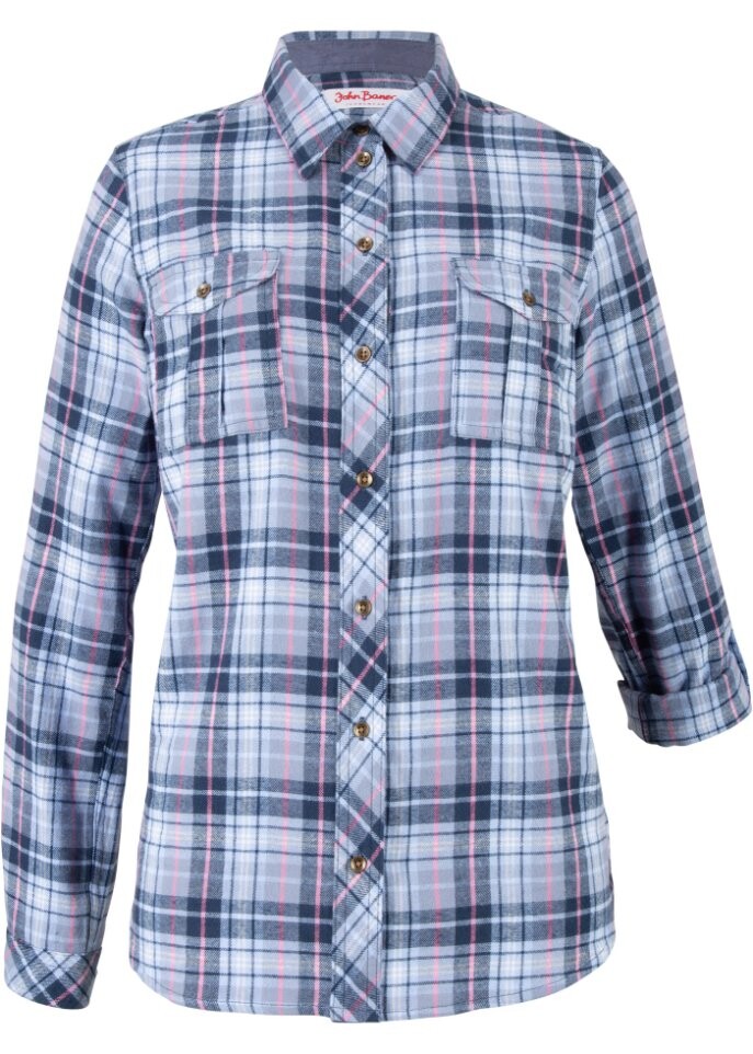 

Фланелевая блузка John Baner Jeanswear, синий