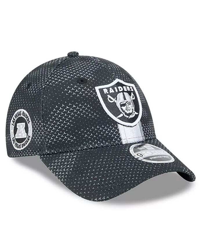 

Мужская черная кепка с эластичными кнопками Las Vegas Raiders 2024 Sideline 9FORTY New Era, черный