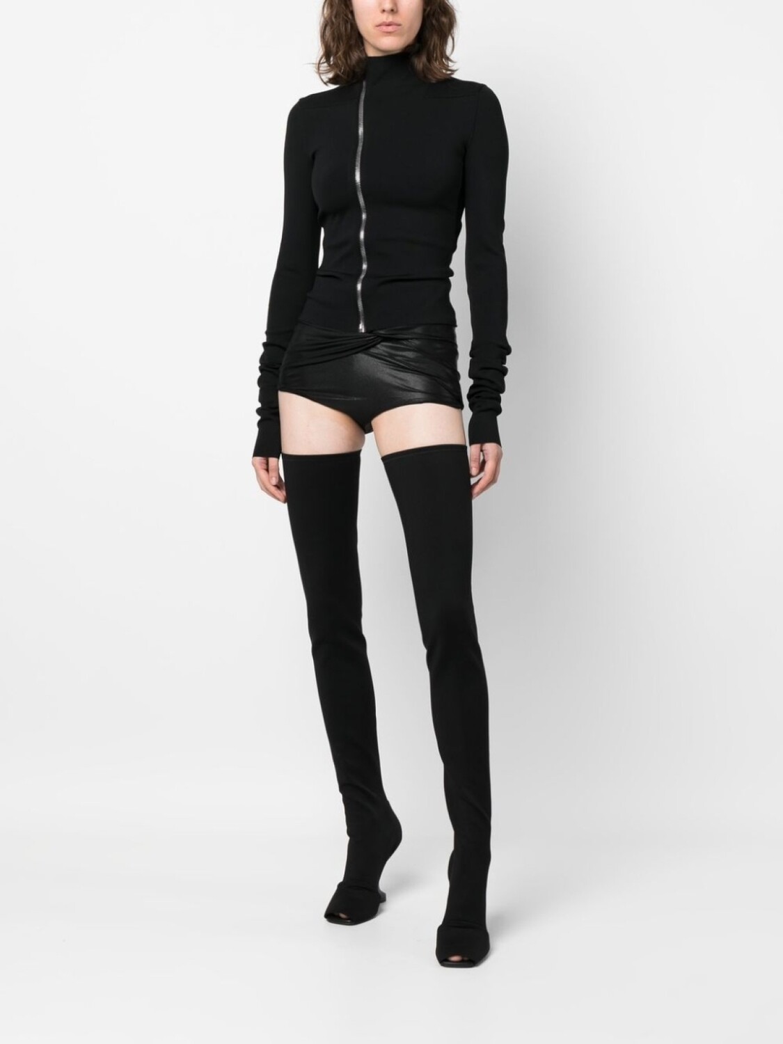 

Rick Owens Lilies короткие шорты Apollo с завышенной талией, черный