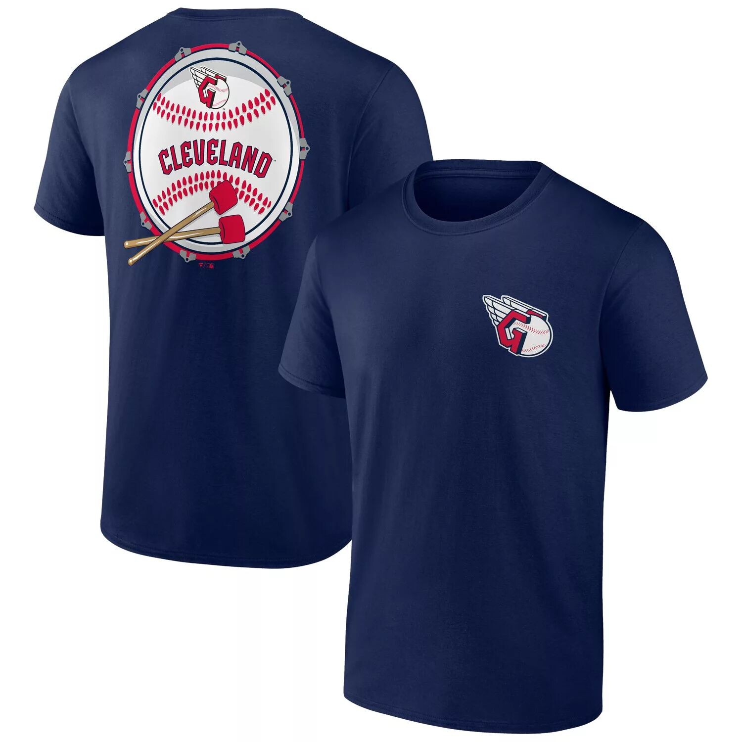 

Мужская темно-синяя футболка с логотипом Cleveland Guardians Iconic Bring It Fanatics, Синий