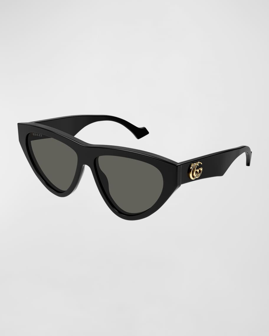 

Солнцезащитные очки "кошачий глаз" из ацетата с плоским верхом Gucci