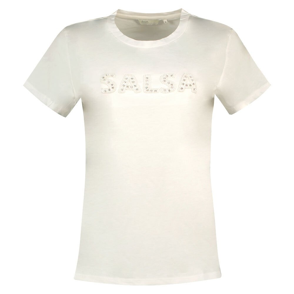 

Футболка Salsa Jeans Sequin Logo Detail, белый