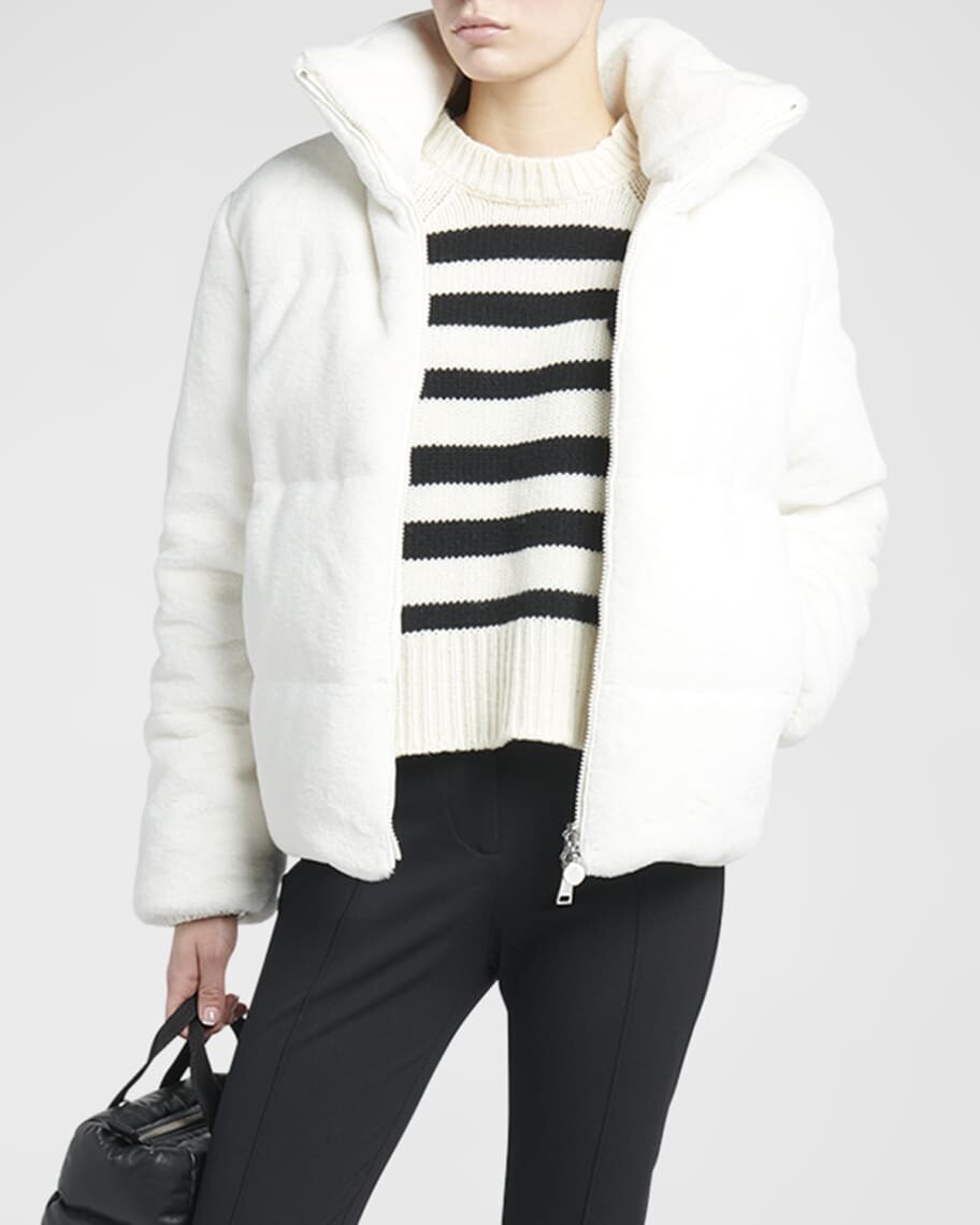 

Пушистая пуховая куртка Pluvier Moncler, Белый