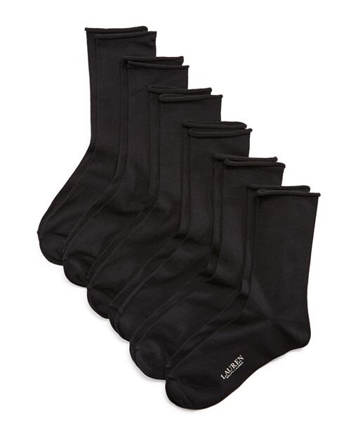 

Носки для брюк с закругленным верхом, набор из 6 шт. Ralph Lauren, цвет Black