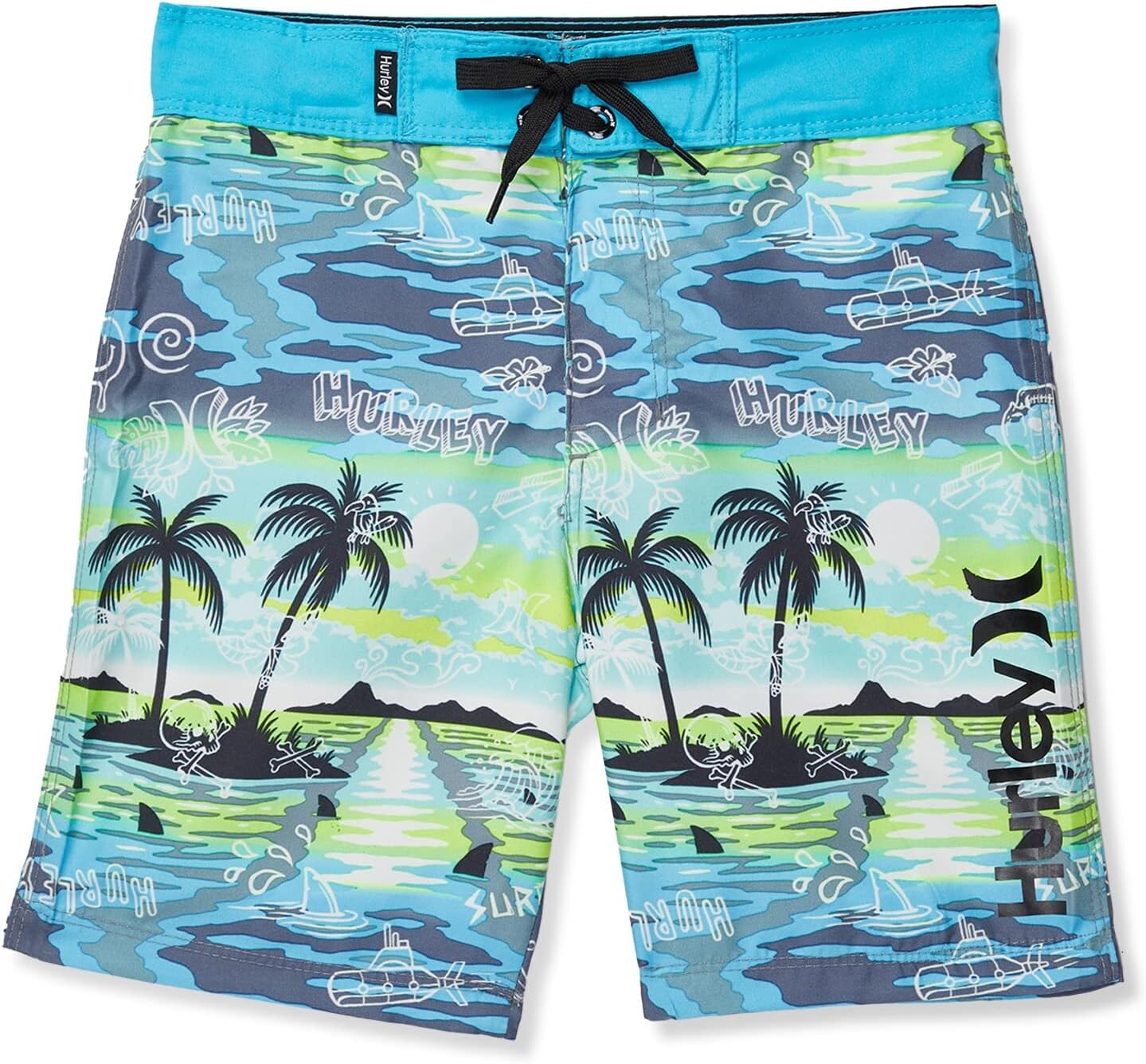 

Шорты для досок Doodle Paradise (для малышей) Hurley Kids, цвет Blue Lazer