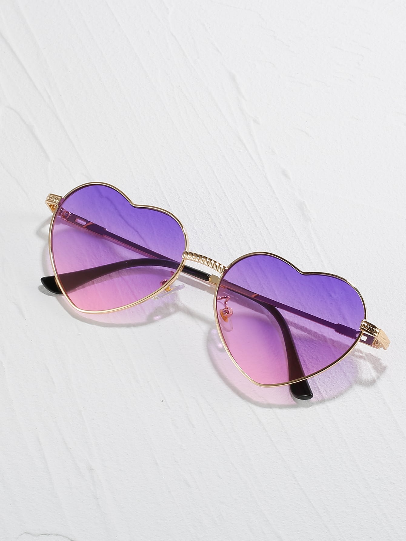 Модные очки в форме сердца 1шт солнцезащитные очки унисекс в форме металлического сердца