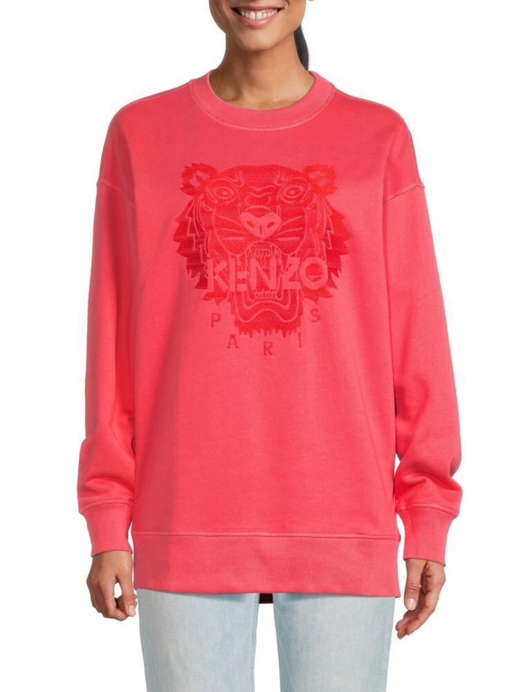 

Толстовка с круглым вырезом и рисунком Tiger Kenzo, цвет Red Orange
