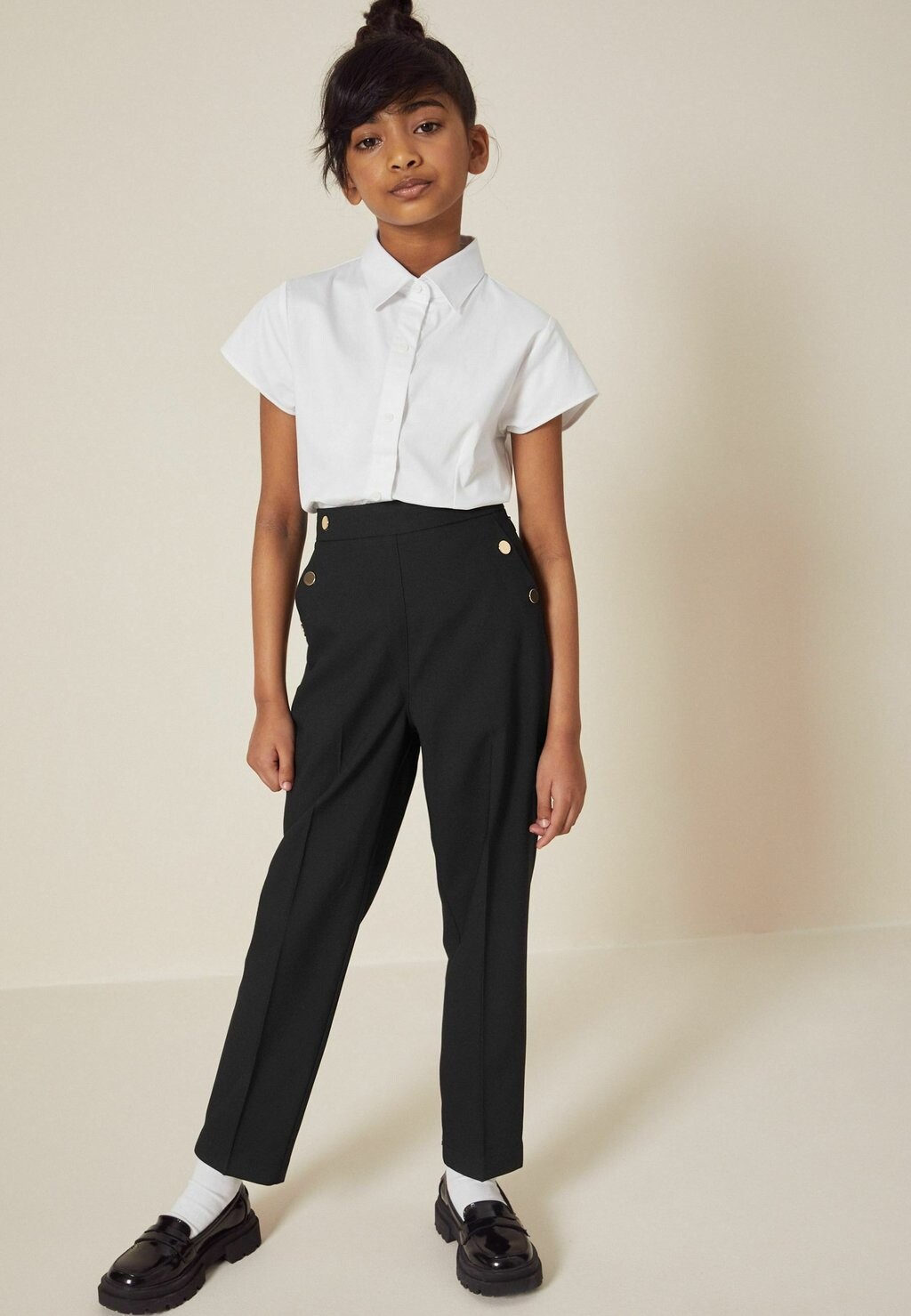 

Брюки Senior Tapered Gold Snap School Standard Next, черный