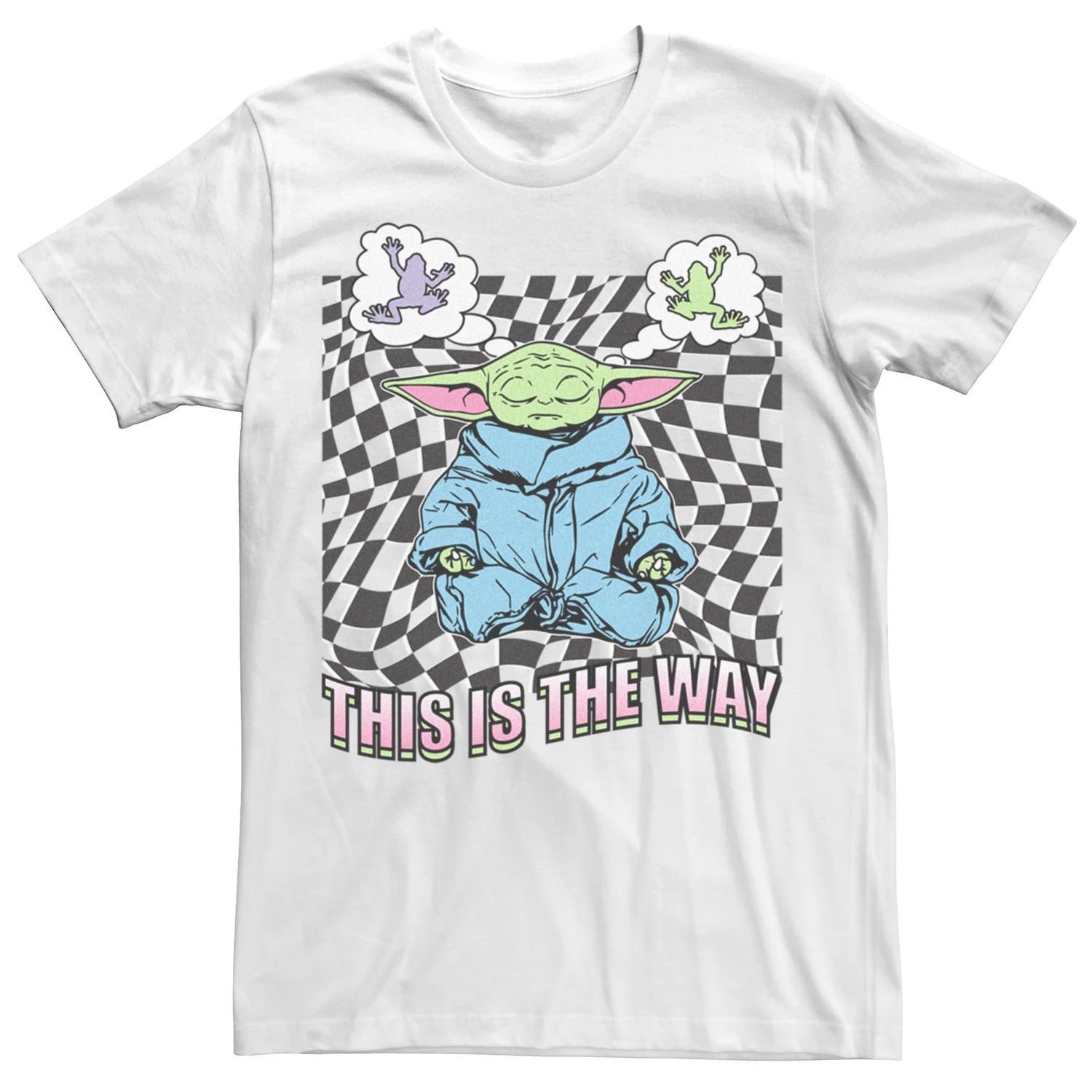 цена Мужская футболка с плакатом «Звездные войны, мандалорская лягушка Грогу, ночь» Licensed Character