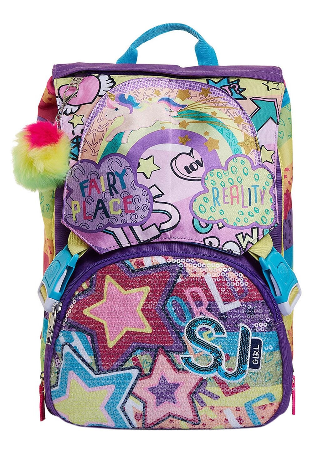

Рюкзак Extensible Big Multicolor Girl Seven, фиолетовый