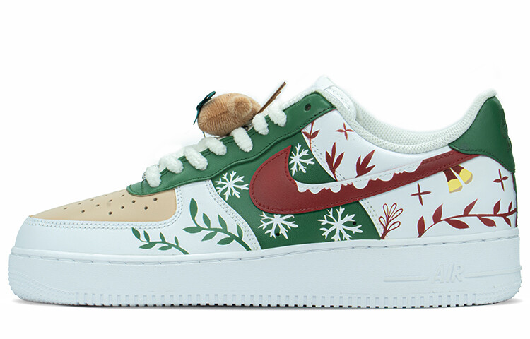 

Низкие кроссовки Nike Unisex Air Force 1 красный/зеленый/хаки