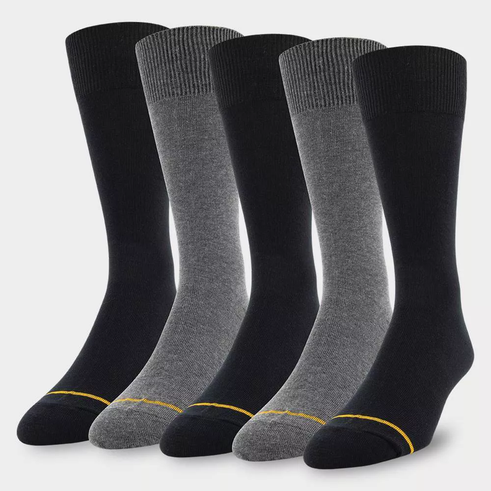 

Мужские носки Signature Gold by GOLDTOE Flatknit Crew Socks 5 пар, цвет Black/Charcoal