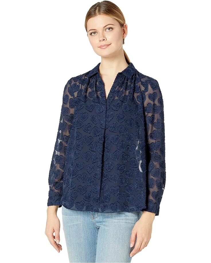 

Топ NIC+ZOE Heart On My Sleeve, цвет Dark Indigo