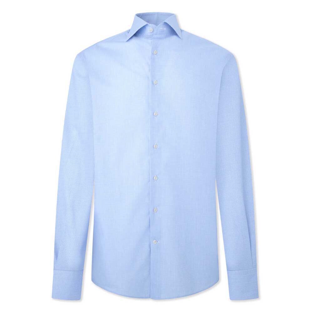 

Рубашка с длинным рукавом Hackett Two Tone Grid Check, синий
