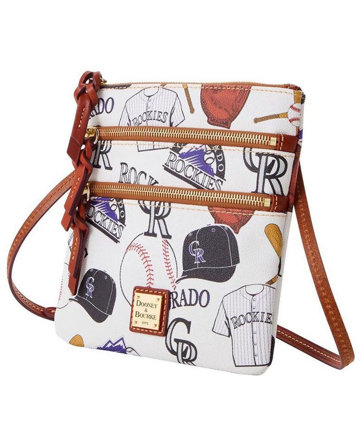 Женская сумка через плечо Colorado Rockies Game Day с тройной молнией Dooney & Bourke, белый кошелек dooney
