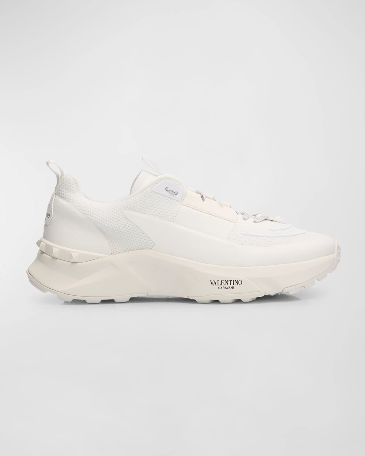 

Мужские беговые кроссовки True Act из сетки и кожи Valentino Garavani, цвет White