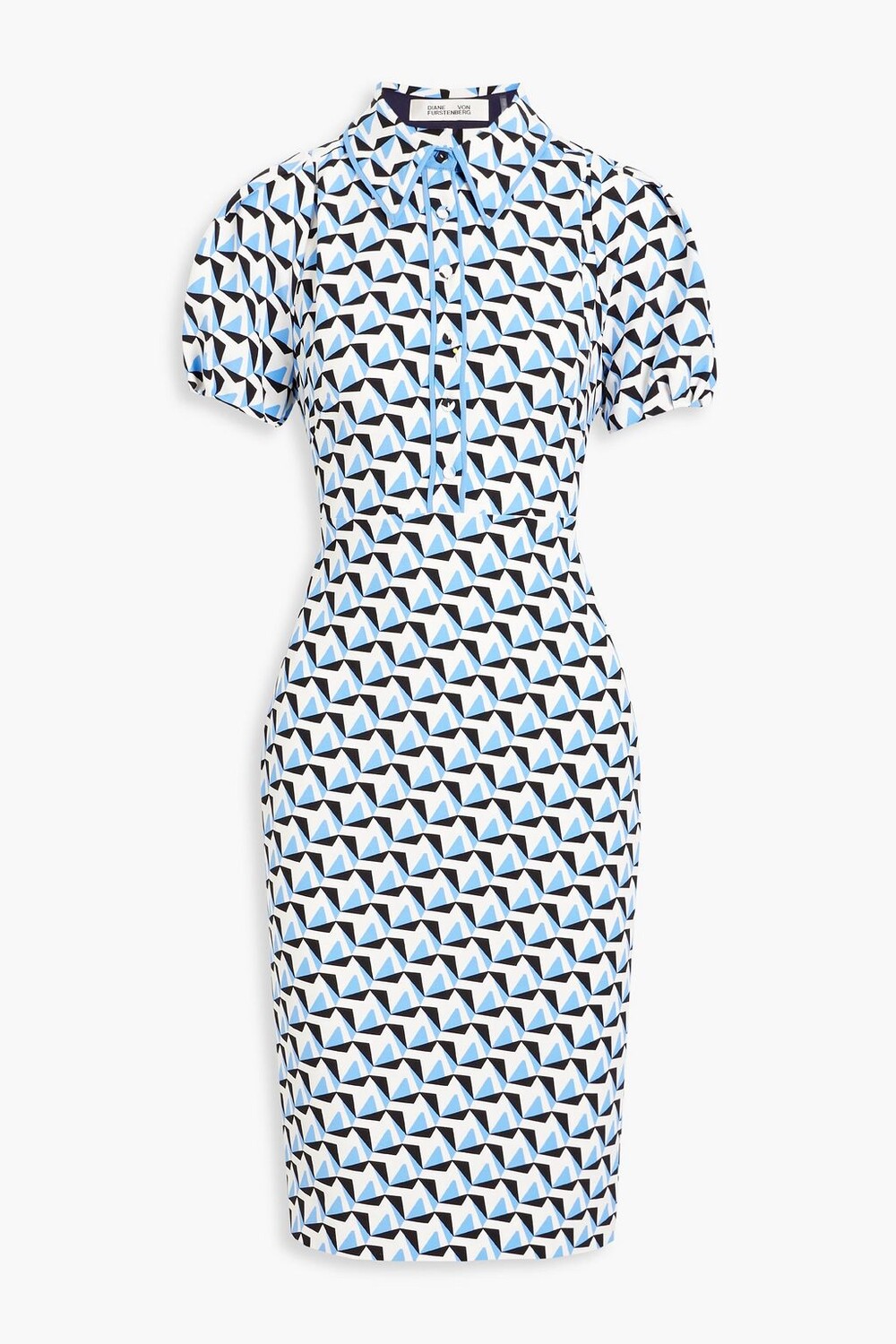

Платье New Elly из кади с принтом DIANE VON FURSTENBERG, синий