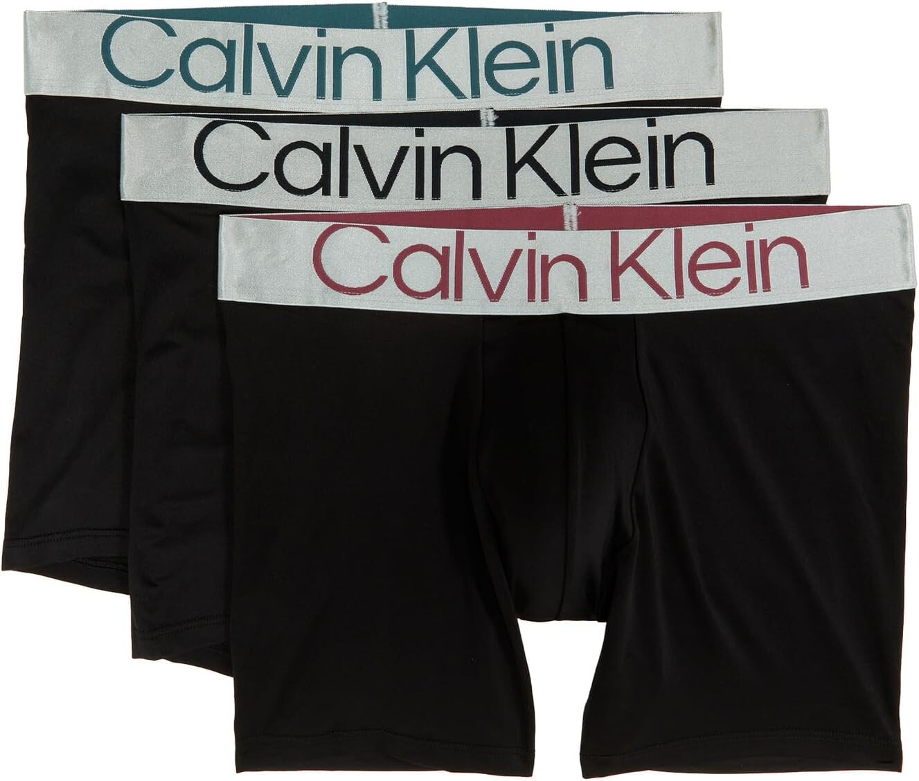 

Комплект из 3 трусов-боксеров из экологически чистой стали Micro Boxer Calvin Klein Underwear, цвет Black Bodies/Black/Dark Slate/Crushed Berry Logos