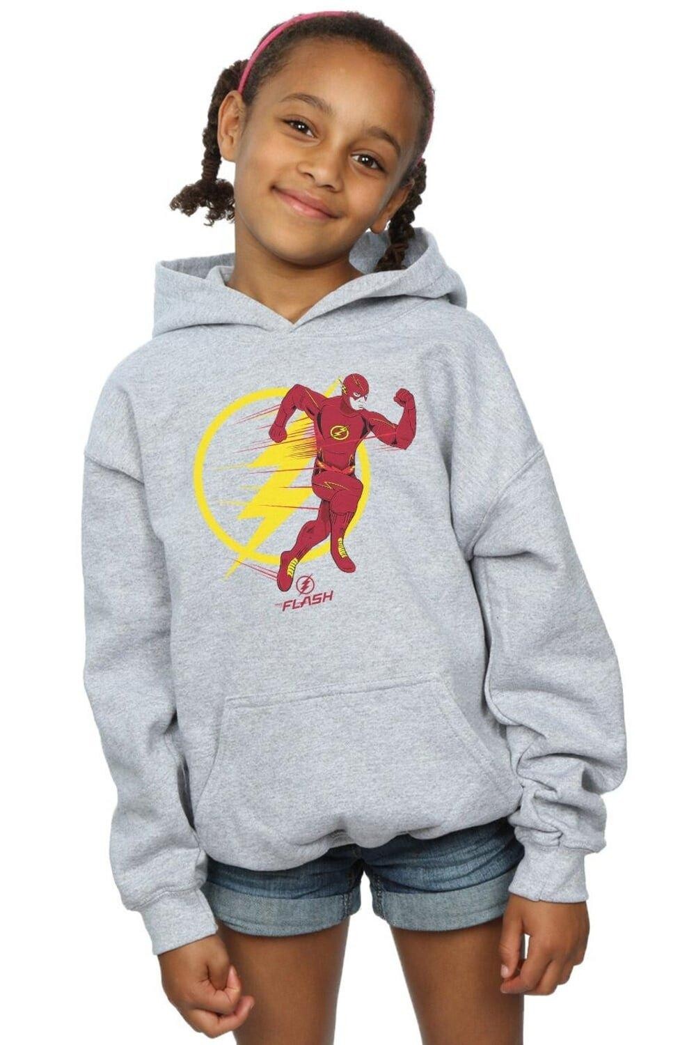 

Толстовка с эмблемой The Flash Running DC Comics, серый