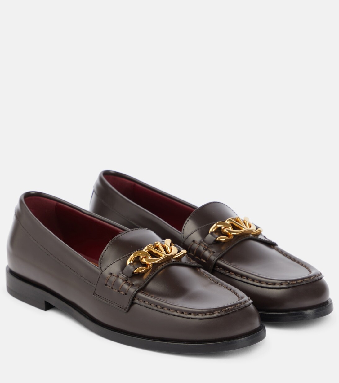 

Лоферы с цепочкой VLogo Valentino Garavani, коричневый