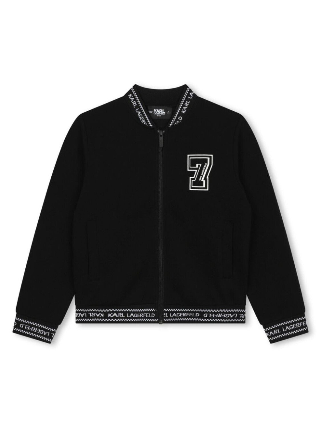 

Karl Lagerfeld Kids бомбер с логотипом, черный