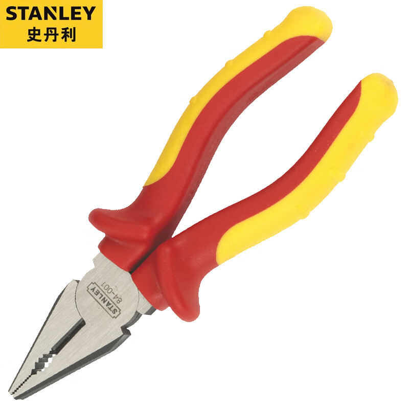 Stanley Изолированные высоковольтные кусачки FatMax VDE100V тиски, плоскогубцы для электрика 7 дюймов 84-001-23