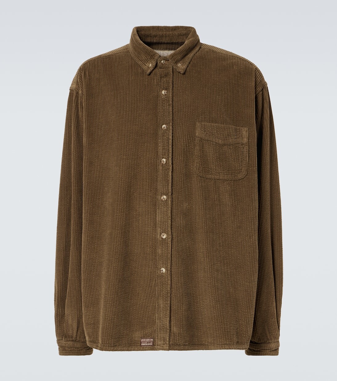 

Рубашка из хлопкового вельвета Erl, цвет dark green