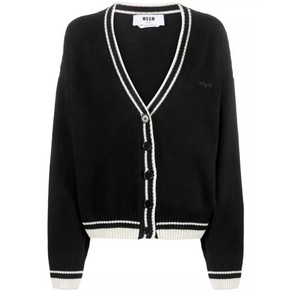 

Кардиган stripe edge cardigan Msgm, черный