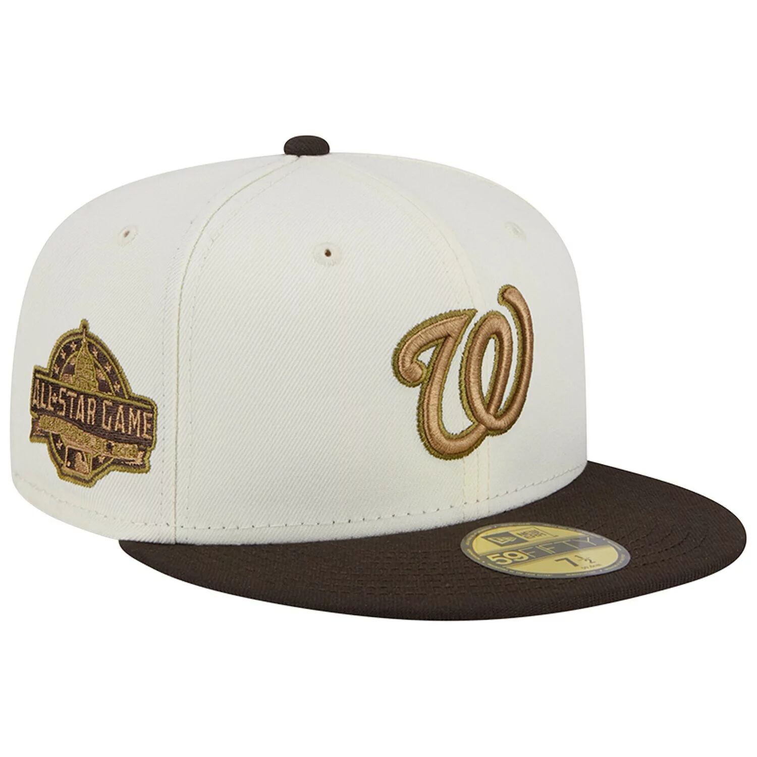 

Мужская облегающая шляпа New Era белая/коричневая Washington Nationals Матча всех звезд MLB 2018 59FIFTY