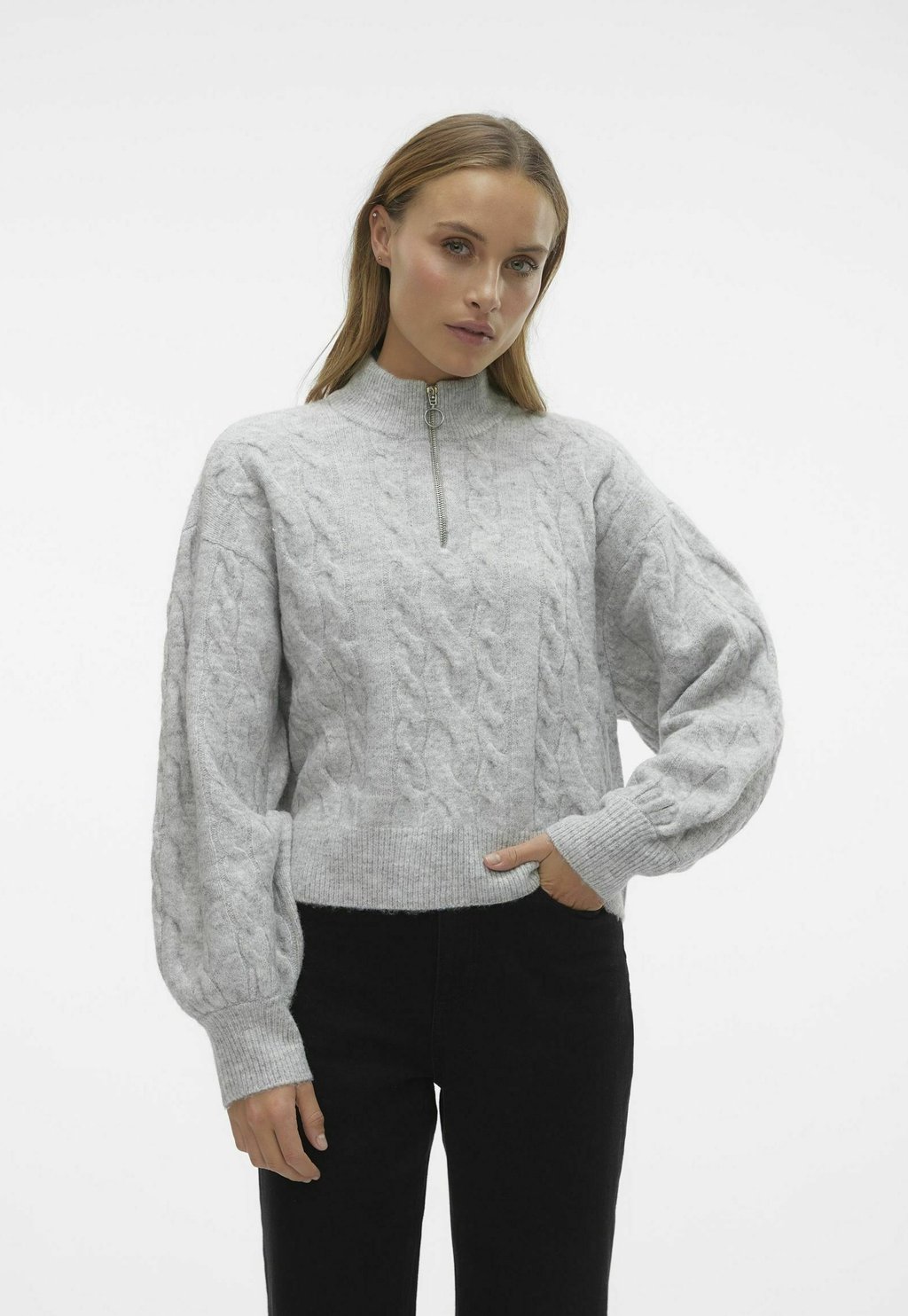 

Свитшот Vero Moda, цвет light grey melange