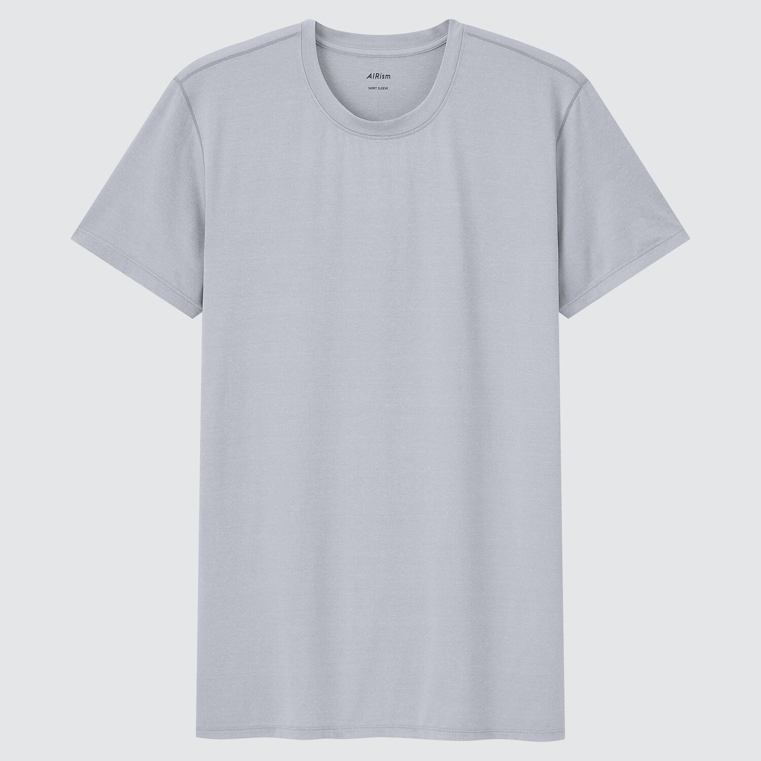 

Футболка Uniqlo AIRism Heather с круглым вырезом, светло-серый