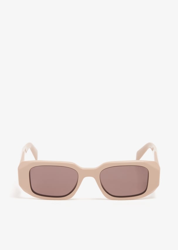 Солнцезащитные очки Prada Prada Symbole, розовый солнцезащитные очки prada квадратные оправа пластик с защитой от уф для женщин черный