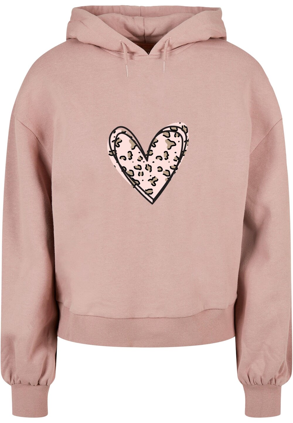 Толстовка Merchcode Valentines Day - Leopard Heart, светло-розовый