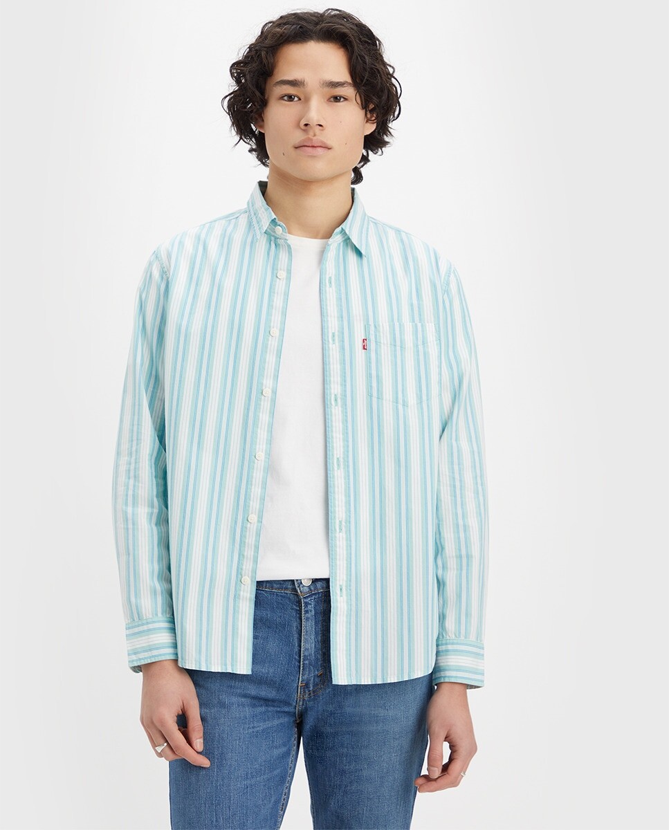 

Мужская рубашка с длинным рукавом Levi's, бирюзовый