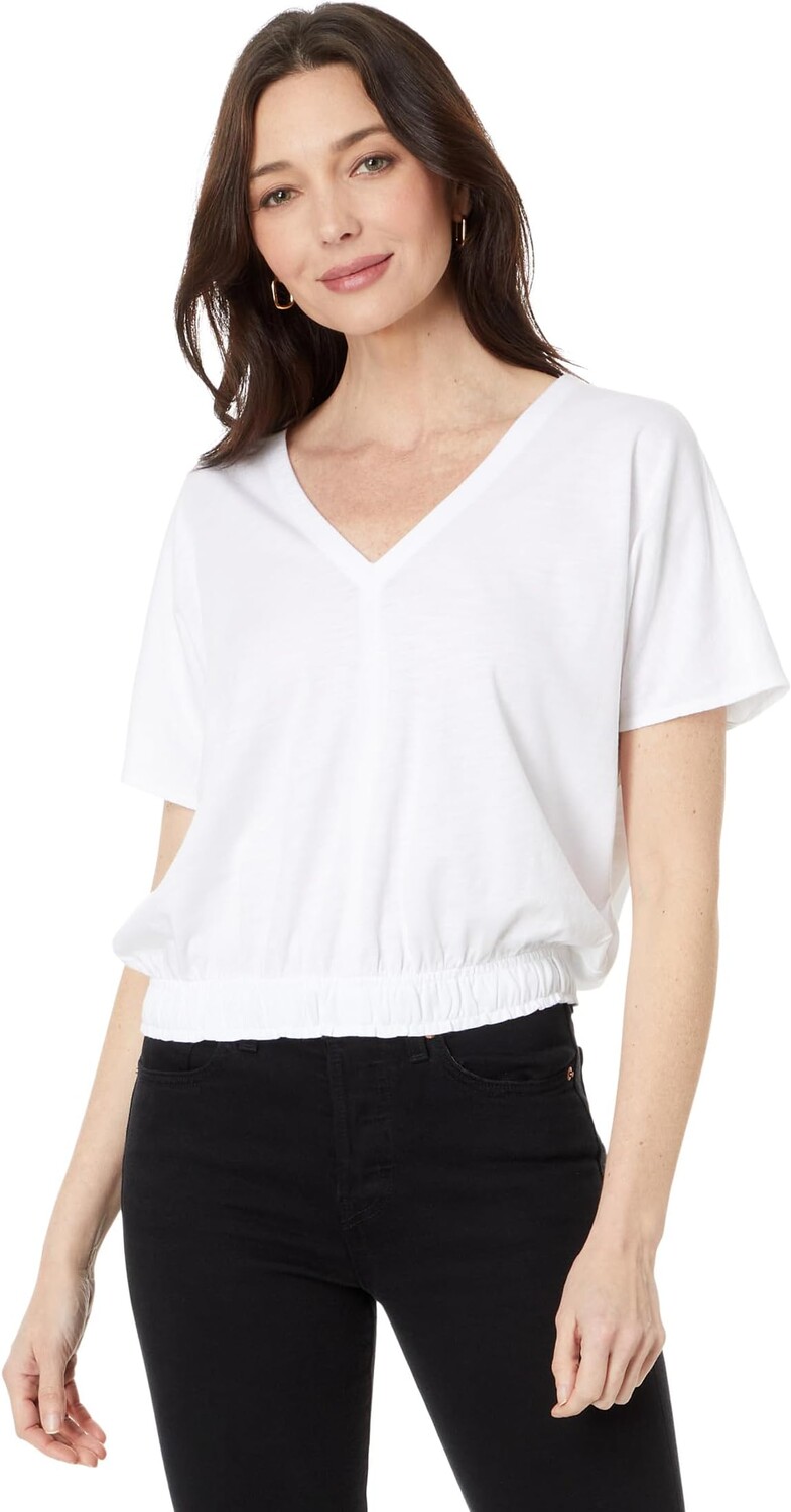 

Топ Lilla P Elastic Hem V-Neck Dolman, белый