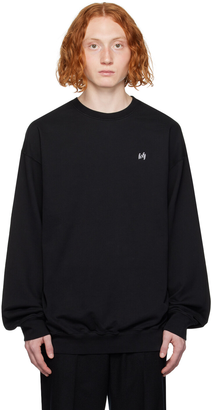 

Черный свитшот с вышивкой Ann Demeulemeester