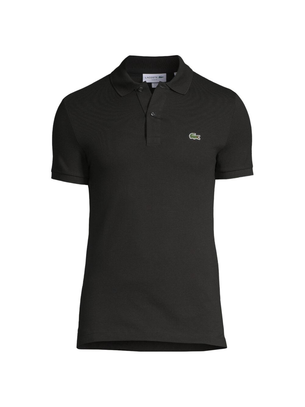 

Рубашка поло облегающего кроя из пике Lacoste, черный