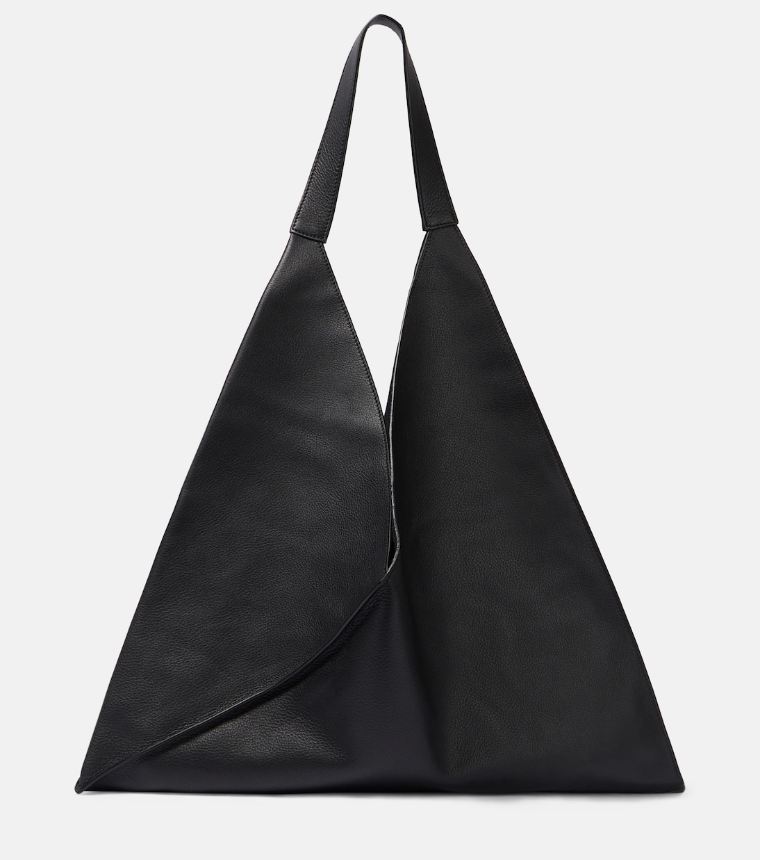 Кожаная большая сумка sara среднего размера Khaite, черный