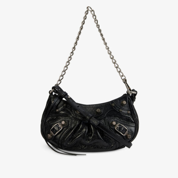 

Мини-Сумка через плечо из кожи Le Cagole Balenciaga, черный