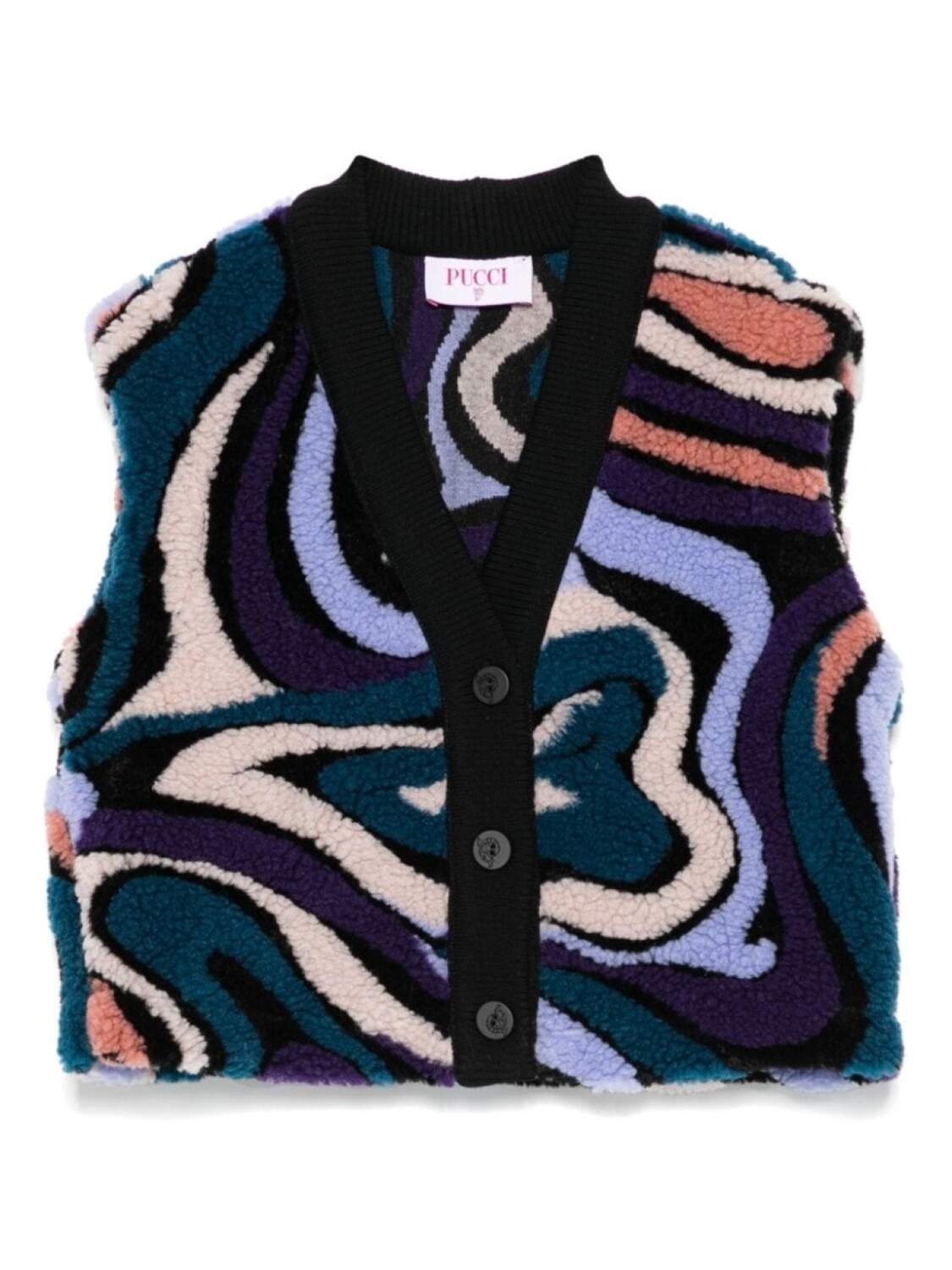 

PUCCI Junior топ из шерпы, черный