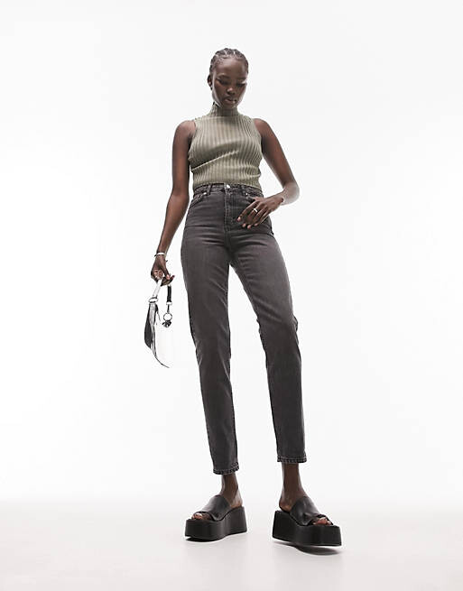 

Черные джинсы Topshop Tall Mom