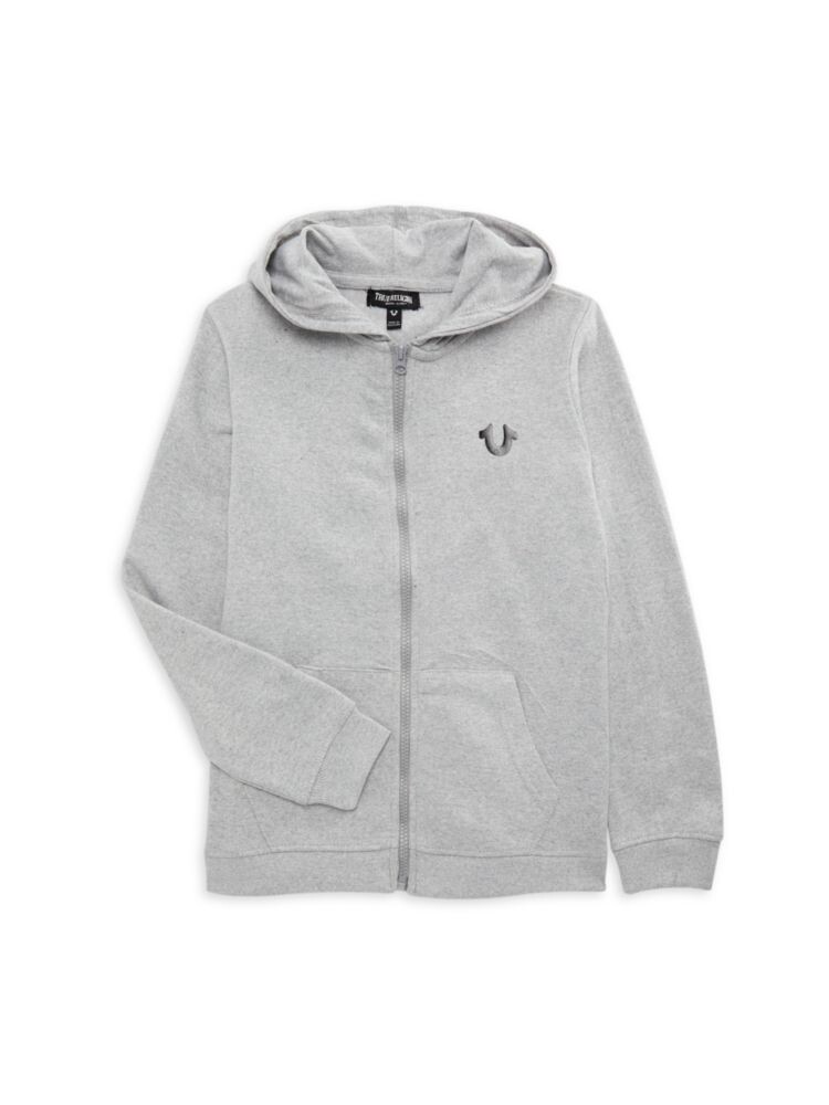 

Толстовка с графичным логотипом Будды для мальчиков True Religion, цвет Heather Grey