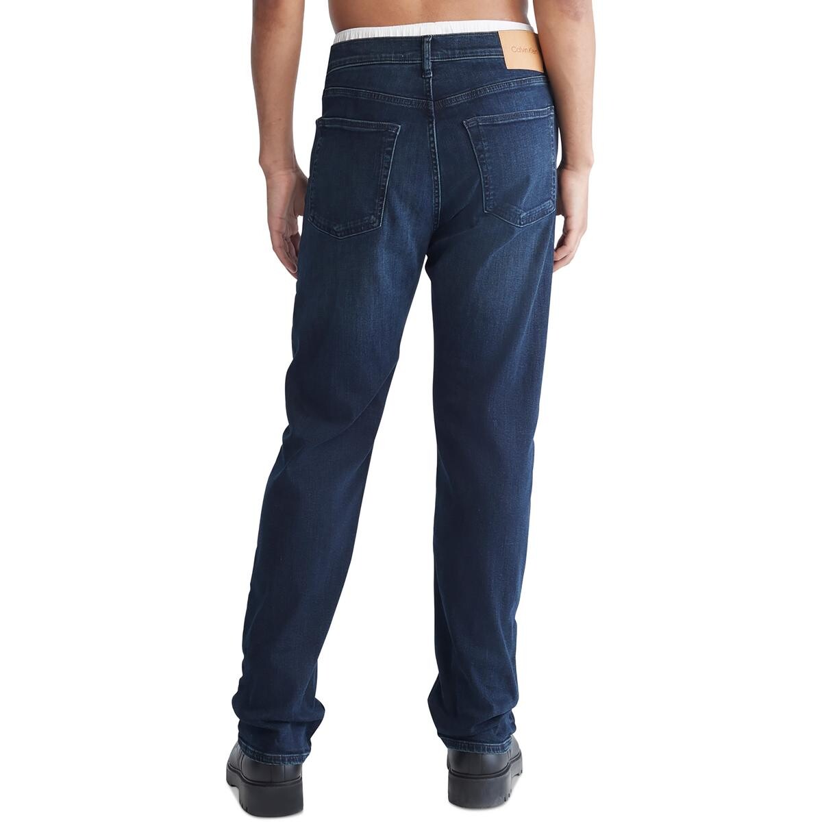 

Мужские джинсы прямого кроя из выцветшего денима Calvin Klein Jeans, цвет Boston Blue