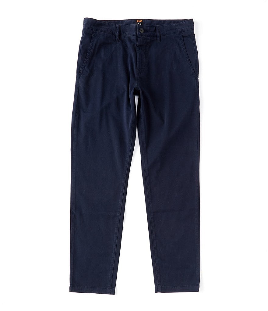 Эластичные брюки зауженного кроя BOSS Schino Hugo Boss, синий цена и фото