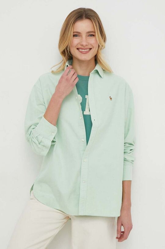 

Хлопчатобумажную рубашку Polo Ralph Lauren, зеленый